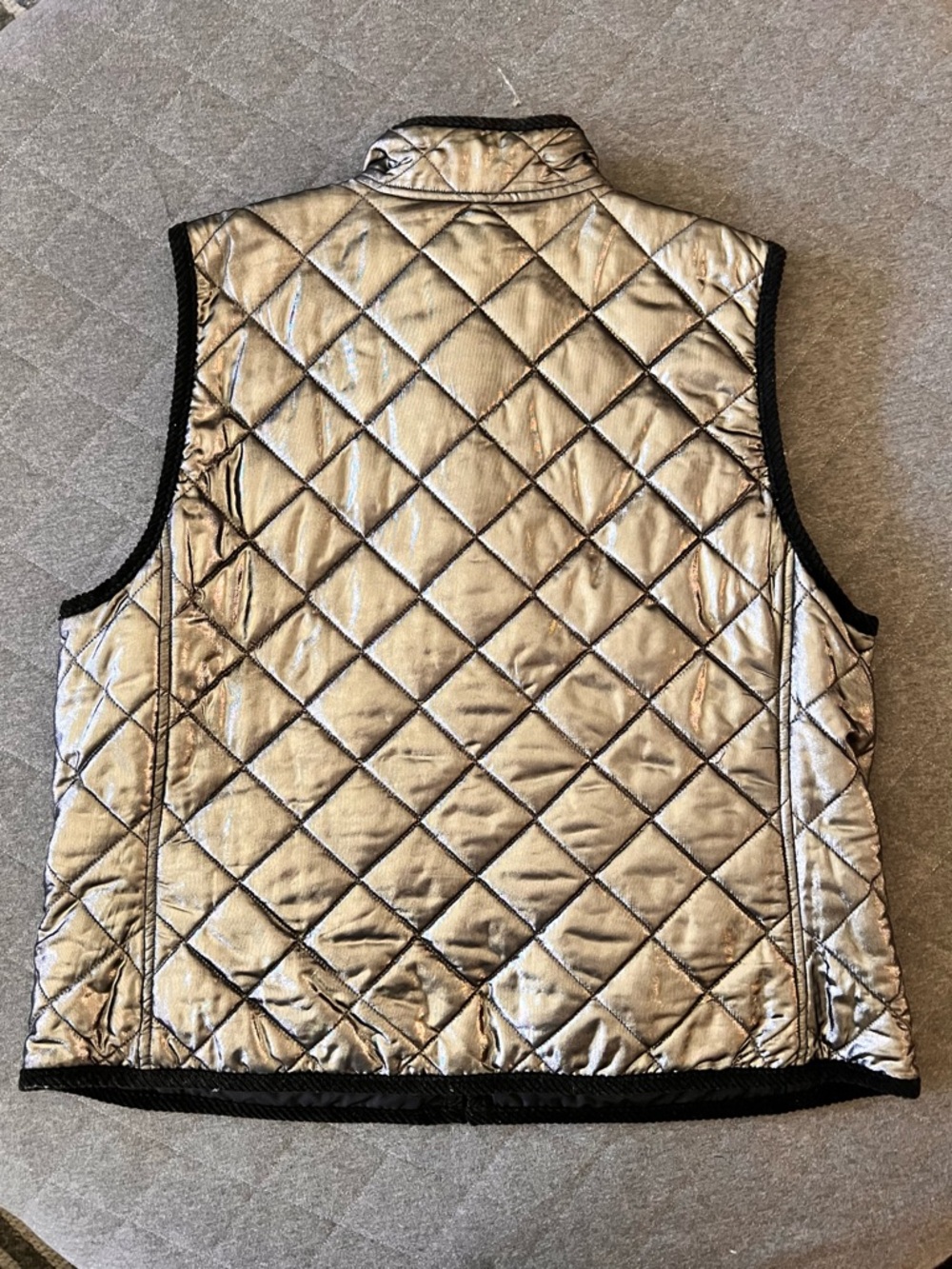 LAUREN Ralph Lauren XL Reversible Black Silver Quilted Hunting Vest Exc Cond - Picture 9 of 9